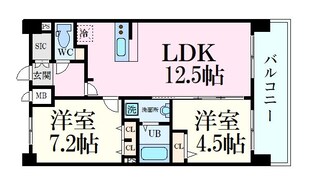 S－RESIDENCE宇品海岸の物件間取画像